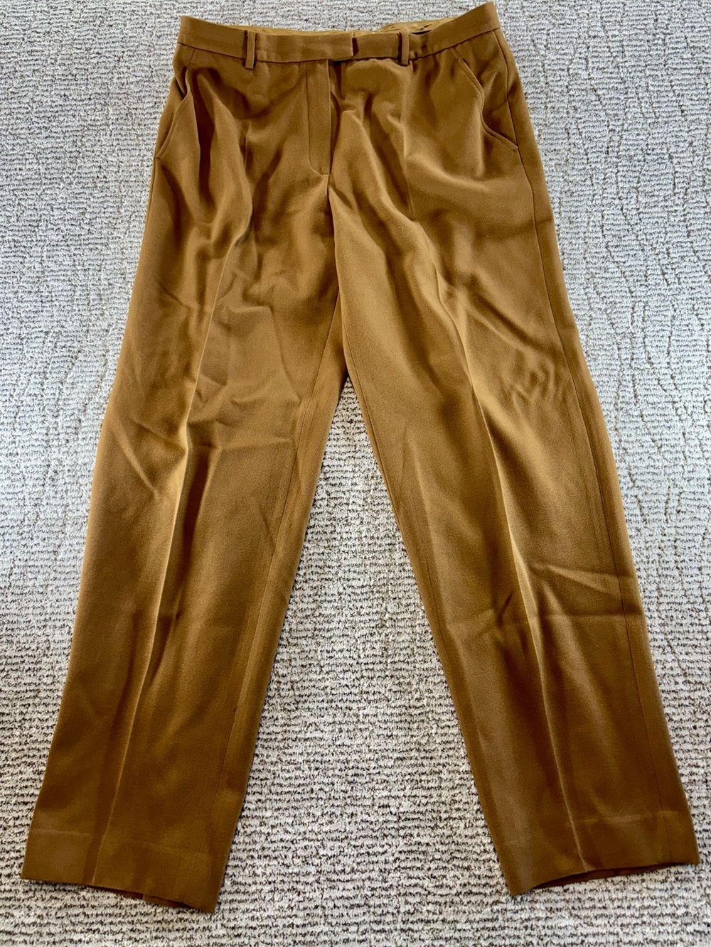 Armani Collezioni Women’s Size 14 Gold Virgin Wool Dress Pants‎